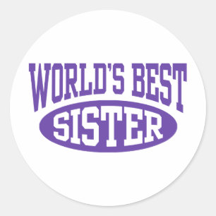 Die beste Schwester der Welt Runder Aufkleber