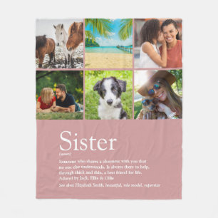 Die beste Sister Definition 6 Foto Girly Pink der  Fleecedecke