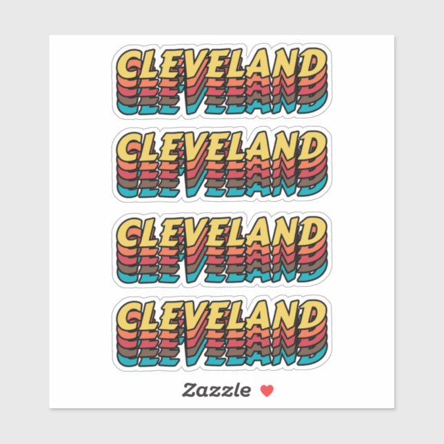 Die beste Stadt, um Cleveland zu besuchen - Name d Aufkleber (Blatt)