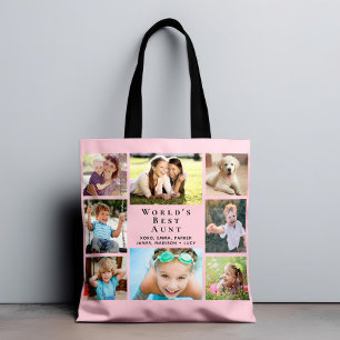 Die beste Tante der Welt 8 - Collage Rosa Tasche