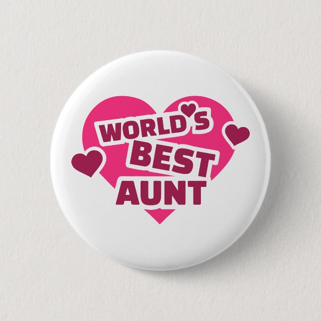 Die beste Tante der Welt Button (Vorderseite)