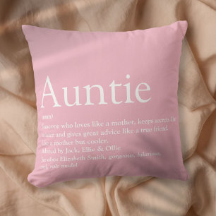 Die beste Tante der Welt, Tante definiert Rosa Kissen