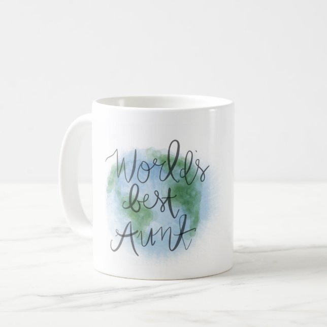 Die beste Tante Mug der Welt Kaffeetasse (Vorderseite Links)