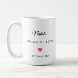 Die beste Tante überhaupt Personalisierter Name un Kaffeetasse