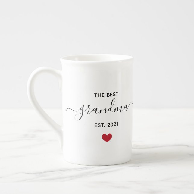 Die beste Tasse der Oma-China "est year" (Links)