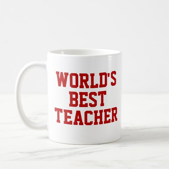 Die beste Tasse für Lehrer der Welt - Red (Links)