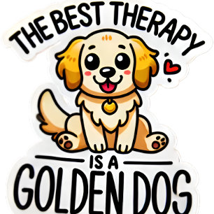 "Die BESTE THERAPIE IST EIN GOLDENES DOG"-Klassisc Tasse