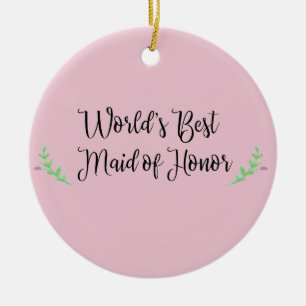 Die beste Trauzeugin der Welt Keramikornament