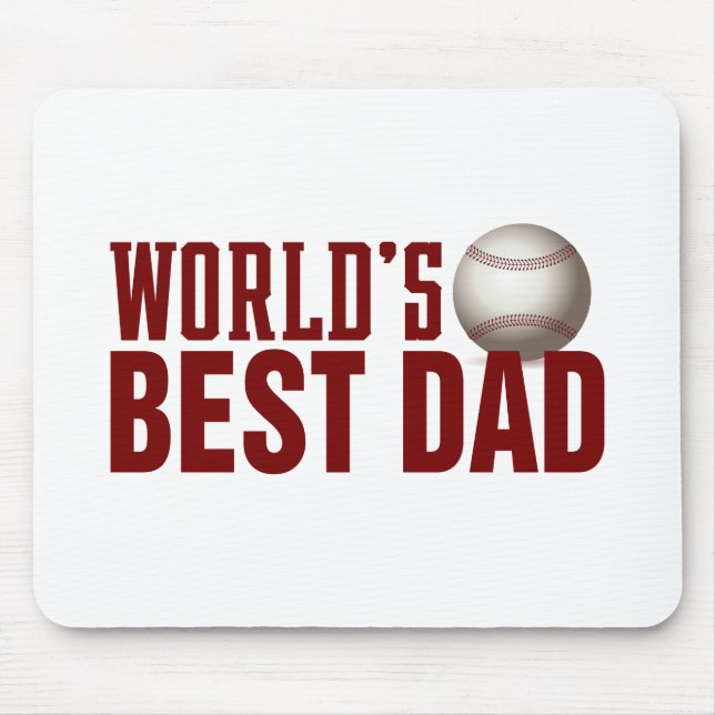 Die beste Vater-Typografie-Baseball der Welt | Mau Mousepad (Vorne)