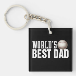 Die beste Vater-Typografie-Baseball der Welt | Sch Schlüsselanhänger