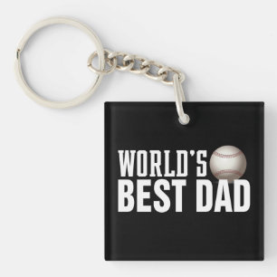 Die beste Vater-Typografie-Baseball der Welt   Sch Schlüsselanhänger