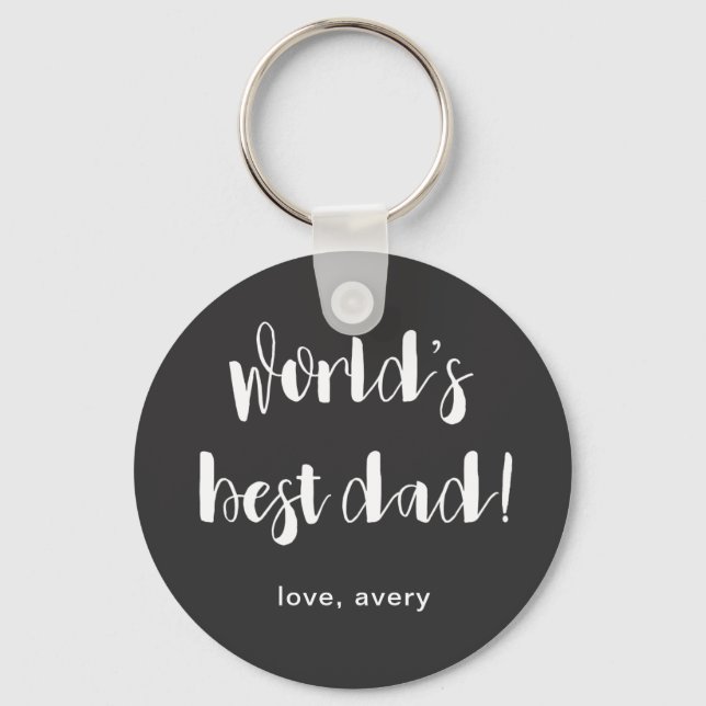 Die beste Vater-Typografie der Welt mit dem Namen  Schlüsselanhänger (Vorderseite)