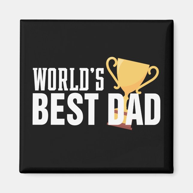 Die beste Vater-Typografie-Trophäe der Welt | Magn Magnet (Vorne)