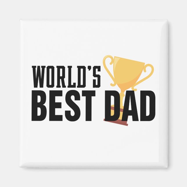 Die beste Vater-Typografie-Trophäe der Welt | Magn Magnet (Vorne)