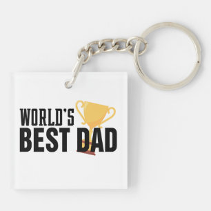 Die beste Vater-Typografie-Trophäe der Welt   SCHL Schlüsselanhänger