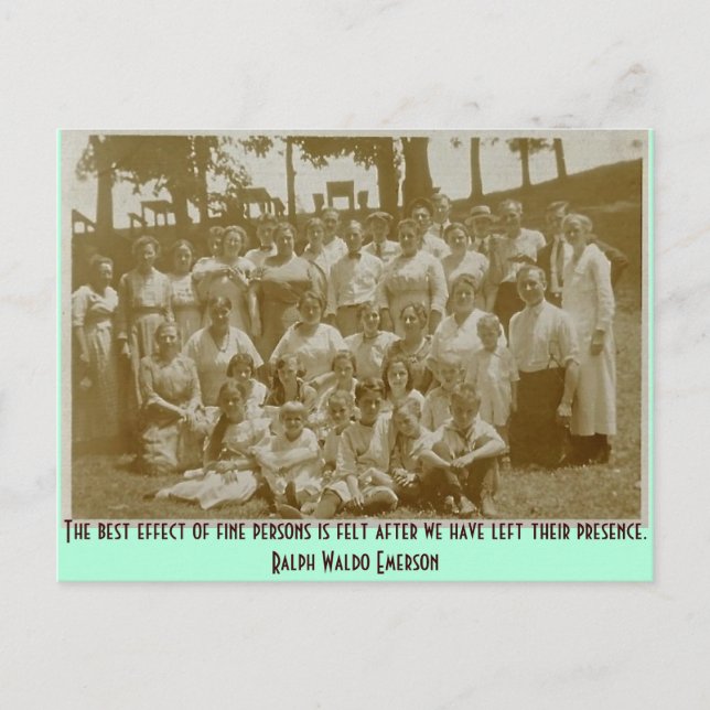 Die beste Wirkung von feinen Menschen... Postkarte (Vorderseite)