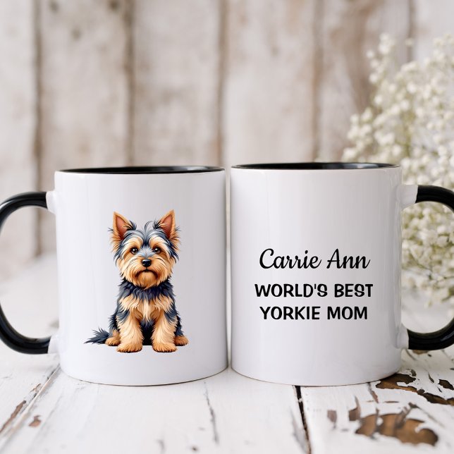 Die beste Yorkie-Mama der Welt mit Bildern Tasse (Von Creator hochgeladen)