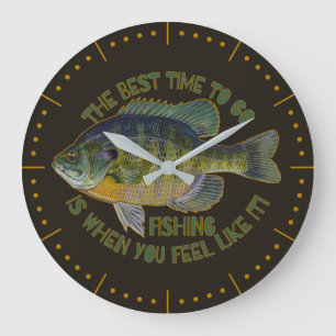 Die beste Zeit, um in der Fischereiuhr zu fischen Große Wanduhr