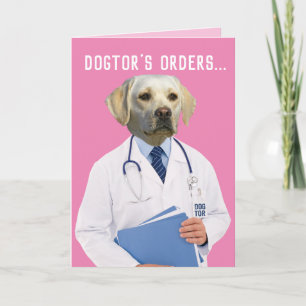 Die Bestellungen von Funny Gelbe Labrador heilen u Karte