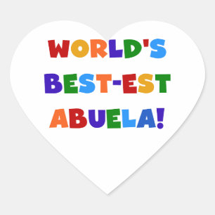 Die besten Abuela-Farbtücher der Welt Herz-Aufkleber