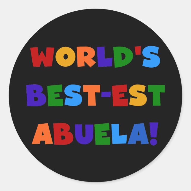 Die besten Abuela-Farbtücher der Welt Runder Aufkleber (Vorderseite)