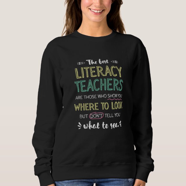 Die besten Alphabetisierungslehrer zeigen, wo man  Sweatshirt (Vorderseite)