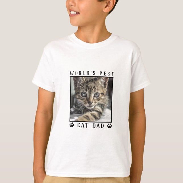 Die besten Cat Vater Pet Foto Prints der Welt T-Shirt (Vorderseite)