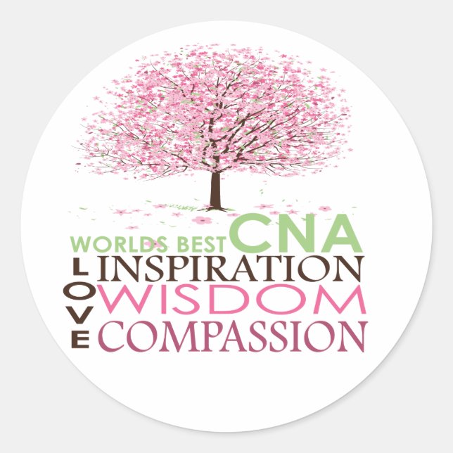 Die besten CNA-Geschenke der Welt Runder Aufkleber (Vorderseite)