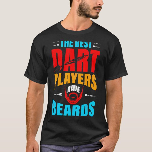 Die besten Dart-Spieler haben Bärte von Dart Pl T-Shirt (Vorderseite)