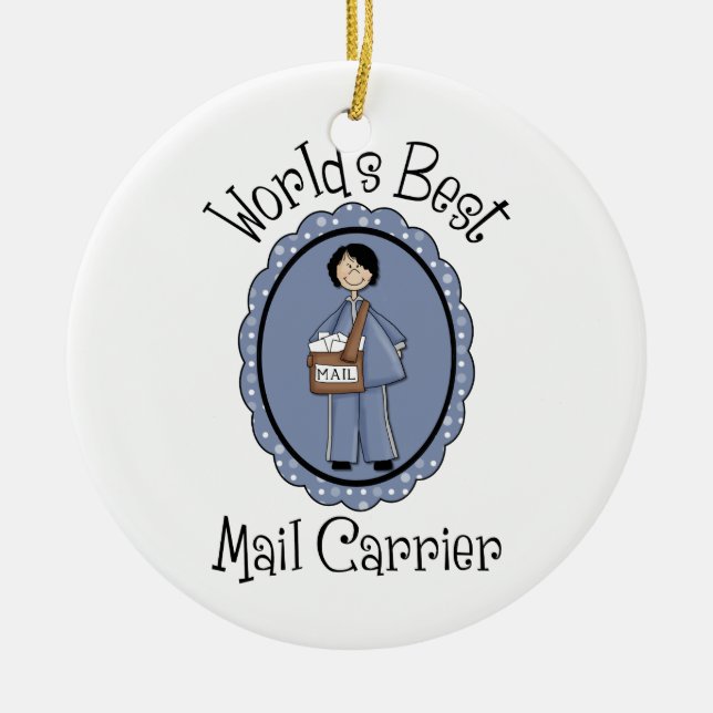 Die besten E-Mail-Carrier der Welt - Geschenke und Keramikornament (Vorne)