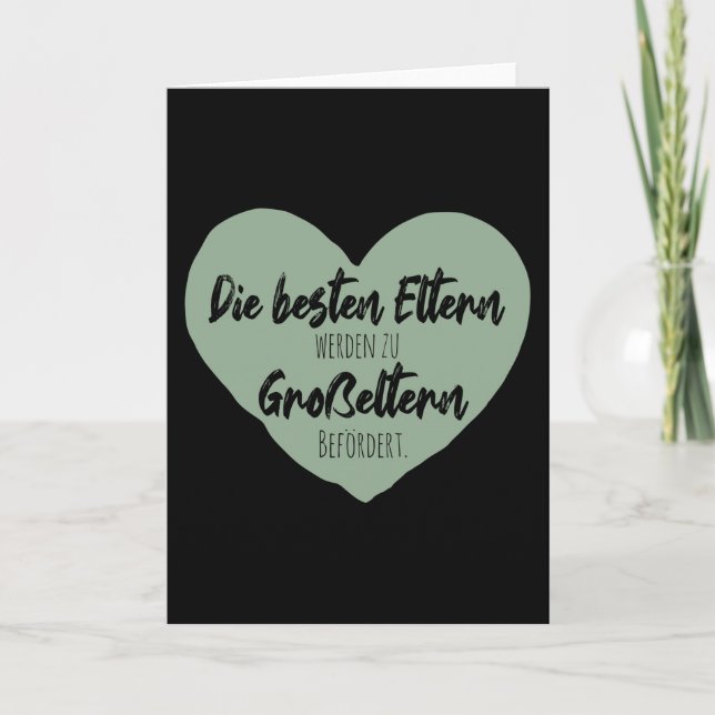 Die besten Eltern werden Großeltern angeboten. Karte (Vorderseite)