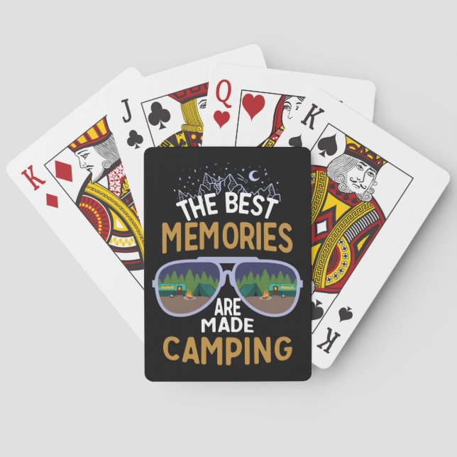 Die besten Erinnerungen sind Camping Spielkarten (Rückseite)