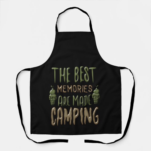 Die besten Erinnerungen sind Made-Camping Schürze (Vorderseite)