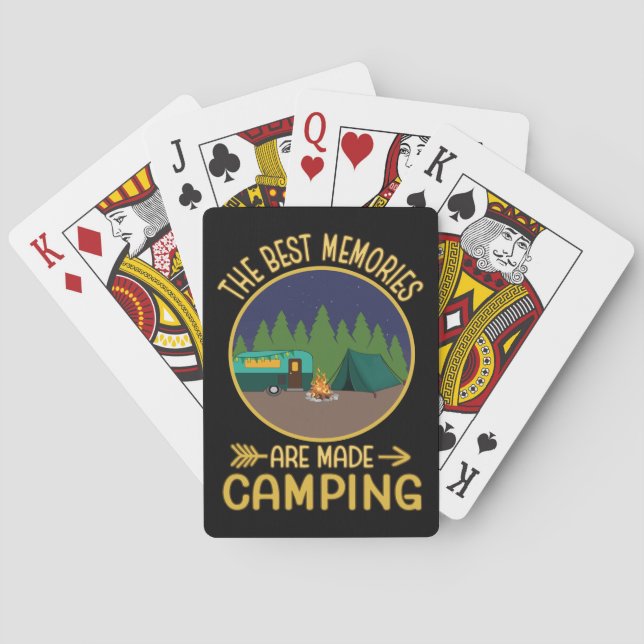 Die besten Erinnerungen werden Camping Geschenk ge Spielkarten (Rückseite)