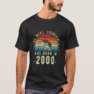 Die besten Fischer sind im Jahr 2000 Geboren,Vinta T-Shirt