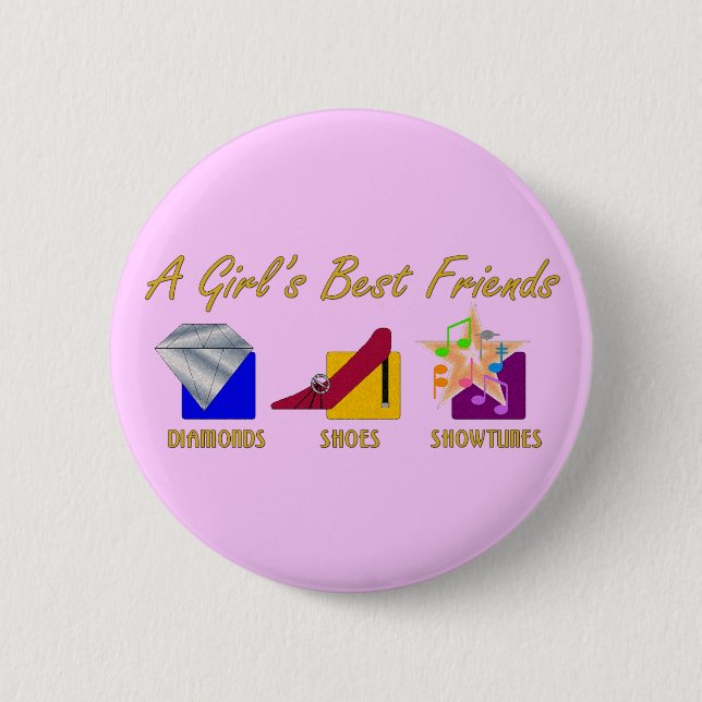 Die besten Freund-Knopf des Mädchens Button (Vorderseite)