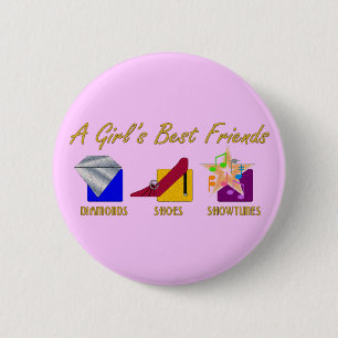 Die besten Freund-Knopf des Mädchens Button