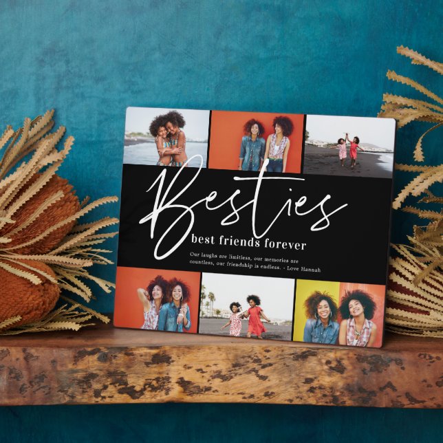 Die besten Freunde | 6 Foto Collage Gift Plaque Fotoplatte (Seite)