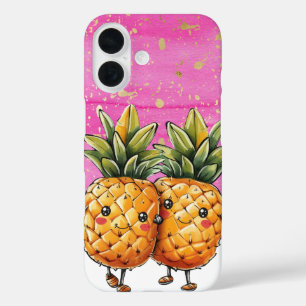 Die besten Freunde Ananas Kawaii Ananas Niedlich P iPhone 16 Hülle