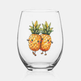 Die besten Freunde Ananas Kawaii Fruchtsommer Weinglas Ohne Stiel