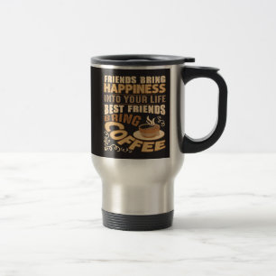 Die besten Freunde bringen Kaffee zum sonnigen Kaf Reisebecher