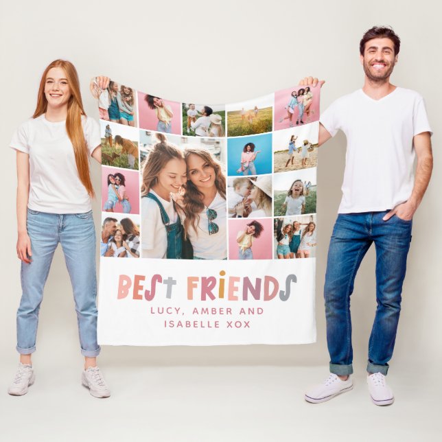 Die besten Freunde bunt 15 Foto modern minimalisti Fleecedecke (Beispiel)
