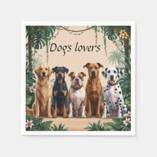 Die besten Freunde der Natur: Hunde lieben die Nat Serviette