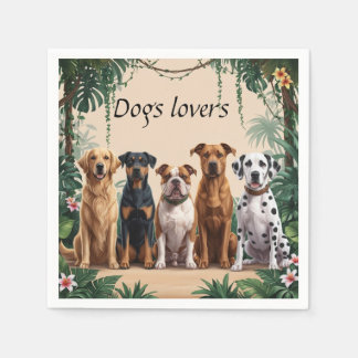 Die besten Freunde der Natur: Hunde lieben die Nat Serviette