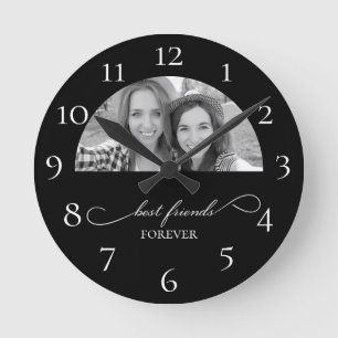 Die besten Freunde der Schwarz-Weiß-Uhr Runde Wanduhr