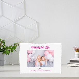 Die besten Freunde der weißen rosa BESTE FREUNDIN Fotoblock