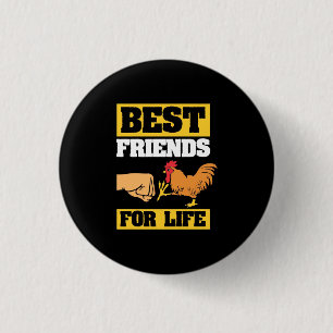 Die besten Freunde des Lebens für Hühner Button