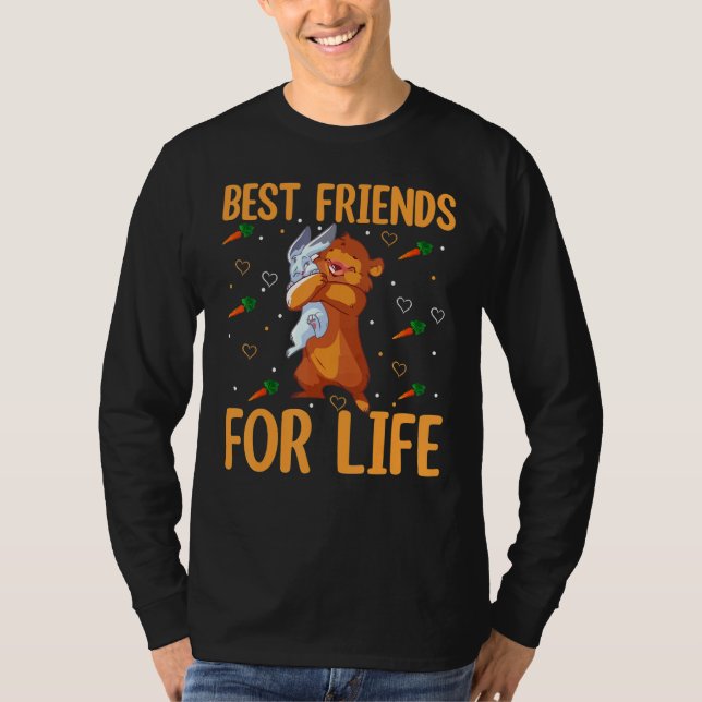 Die besten Freunde für das Leben Biber und Bunny E T-Shirt (Vorderseite)