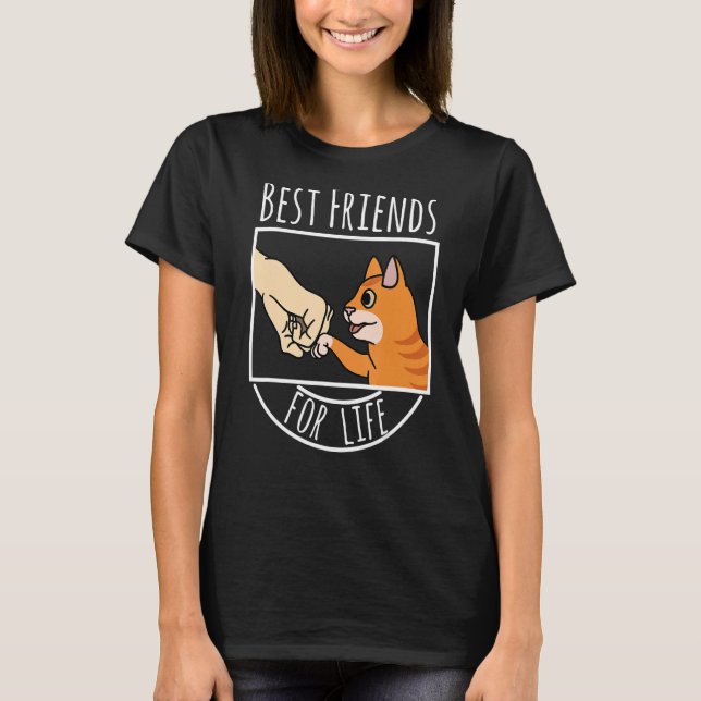 Die besten Freunde für das Leben Ingwerkatzen T-Shirt (Vorderseite)