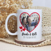 Die besten Freunde für das Leben Zwei Fotos Herz